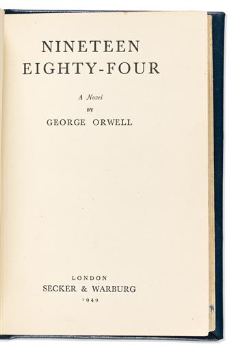 Orwell, George (1903-1949) Nineteen Eighty-Four, in an eye-catching binding.